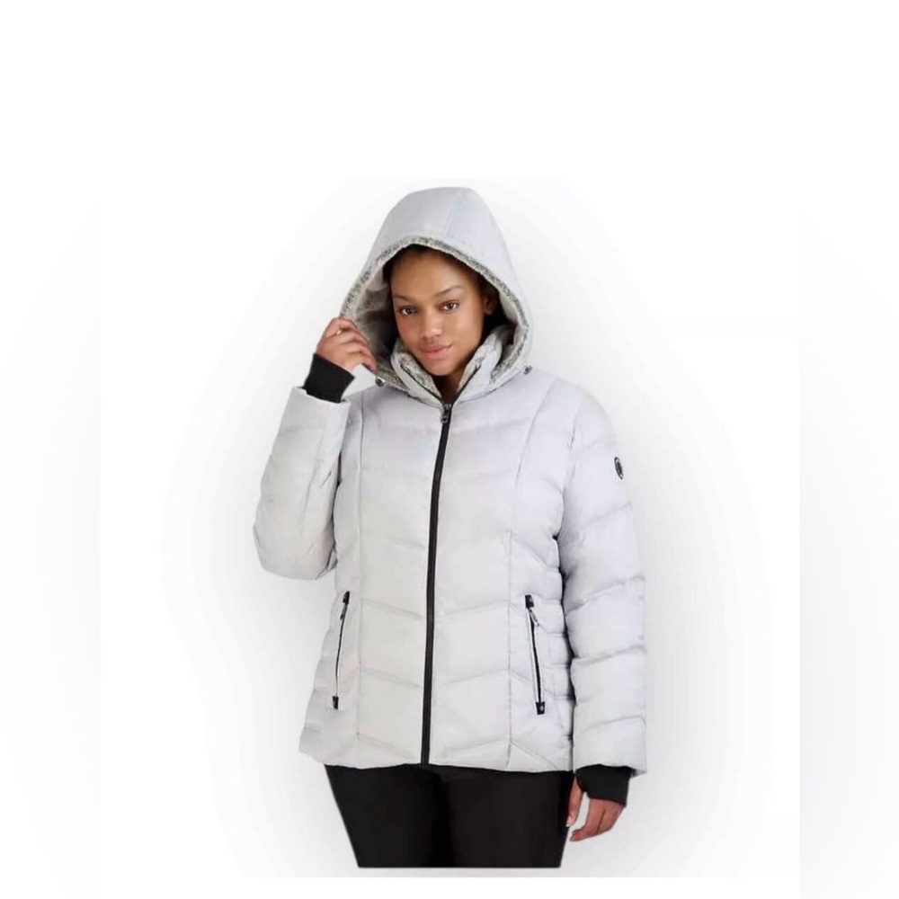 Nautica Ladies’ Puffer Jacket, Detachable Hood, Water Resistant. Size XL